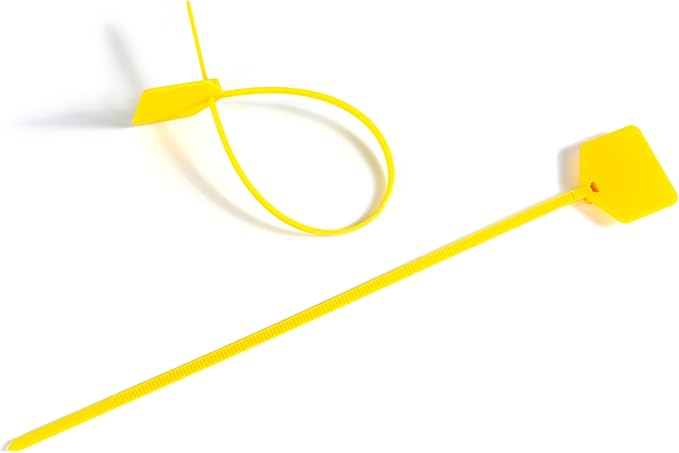 8 in Marker Nylon Cable Ties, Plastic Water Proof Tags, Self-Locking Written-on by QSFPTEK