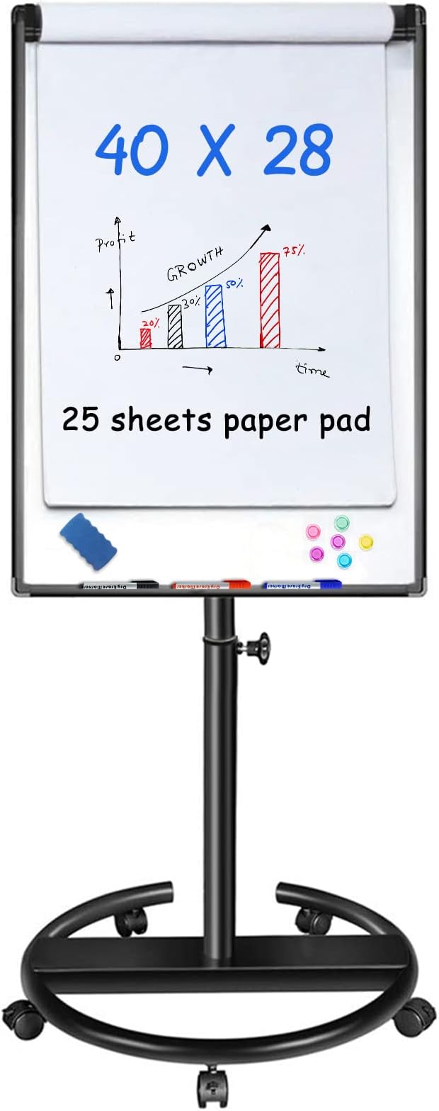 maxtek Mobile Dry Erase Board – 40x28 inches Magnetic Portable Whiteboard Stand by Maxtek