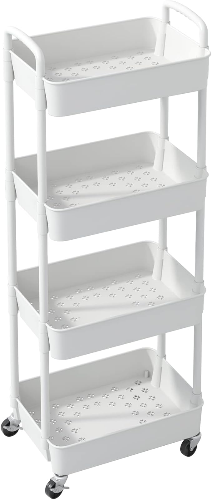 Sywhitta 4-Tier Plastic Rolling Utility Cart - Image 8