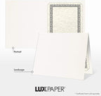 LUXPaper 9.5" x 12" Certificate Holders | White Linen | 100lb. Cover | 250 Qty - Image 5