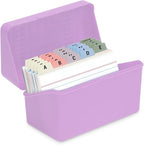 H4D 3x5 Index Card Holder with 100 Heavyweight Ruled Index Cards and 25 Plastic by H4D