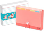H4D 4x6 Index Card Case with 100 Heavyweight Ruled Index Cards and Dividers by H4D
