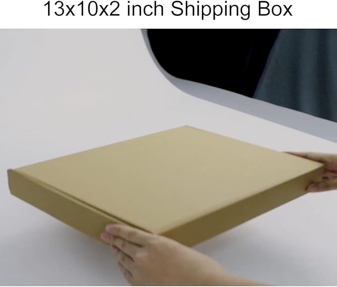 PHAREGE 13x10x2 inch Shipping Boxes Bulk 25 Pack Brown, Tab Lock Tuck Top - Image 7