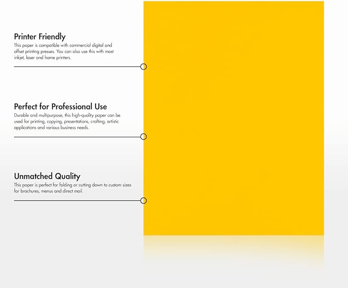 LUXPaper 8.5" x 11" Paper | Letter Size | Sunflower Yellow | 80lb. Text | 1 - Image 8