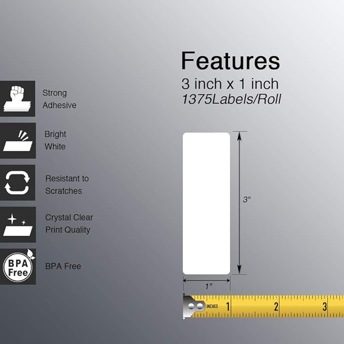 BETCKEY - 3" x 1" UPC Barcode & Address Labels Compatible - Image 2