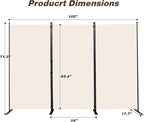 CHOSENM Room Divider, 3 Panel Folding Privacy Screens - Image 2