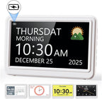 Digital Clock with Date and Day of Week, Dementia Clocks Battery Operated Alarm by Roxicosly