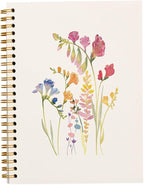 JWVK Vintage Wild Flower Botanical Plant Hardcover Spiral Notebook 5.5x8.3 by JWVK