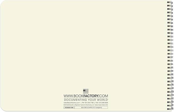 BookFactory Accounting Ledger Notebook/Large 6 Column Accounting Ledger - Image 4
