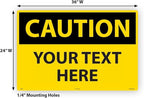Custom OSHA Style Caution Sign 24" x 36" Aluminum Sign, Customizable "Your Text - Image 6