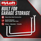 hyloft 33 in. x 34 in. adjustable garage showing dimensions