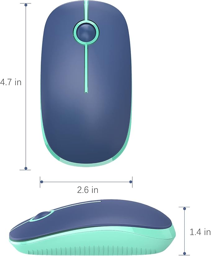 VssoPlor Wireless Mouse, 2.4G Slim Portable Computer Laptop Mouse - Image 7