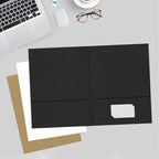 LUXPaper 9" x 12" Presentation Folders | Two Pocket | Midnight Black | 100lb. - Image 6