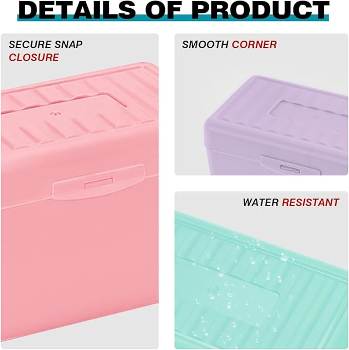 H4D Index Card Holder 3x5, Index Card Box Organizer Case, 3x5 Flash Note Card - Image 5