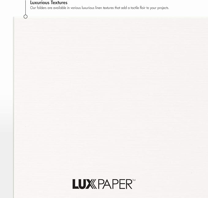 LUXPaper 9.5" x 12" Certificate Holders | White Linen | 100lb. Cover | 250 Qty - Image 6