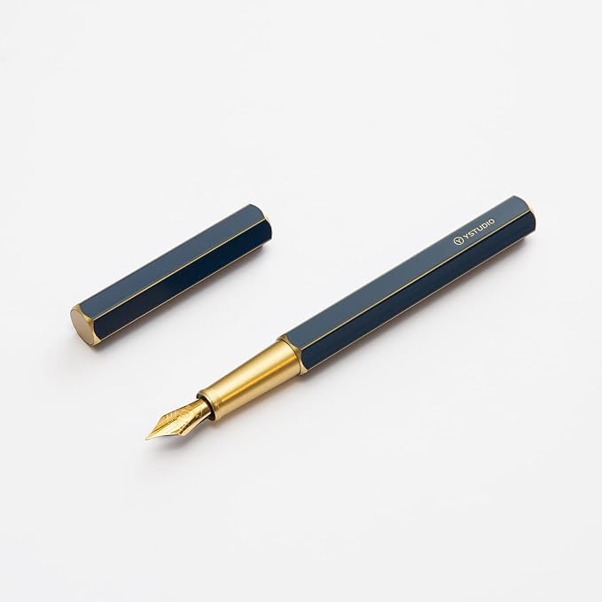 YSTUDIO Stunning Classic Revolve Fountain Pen, Schmidt Gilded Nib, Best Pen by YSTUDIO