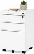 fully assembled 3-drawer mobile file cabinet with lock, main product view