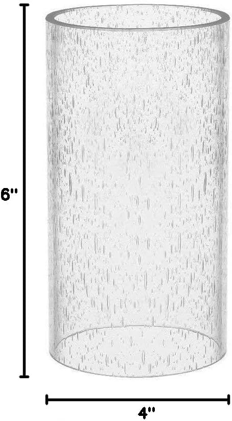 Sunwo Glass Shade Straight Cylinder Glass Lamp Shade Replacement - Image 3