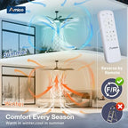amico 72 inch ceiling fans with lights and, front angle view