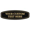 Custom Wall or Door Sign, Personalized Round Plaque Engraved Message by SigoSigns