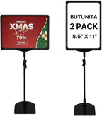 BUTUNITA Sign Holder Stand, 8.5x11 Inch Adjustable Tabletop Sign Holder Floor by BUTUNITA