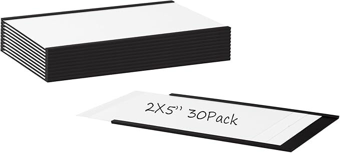 Realth C Channel Magnetic Label Holders 30 Pack 2'' x 5'' by Realth