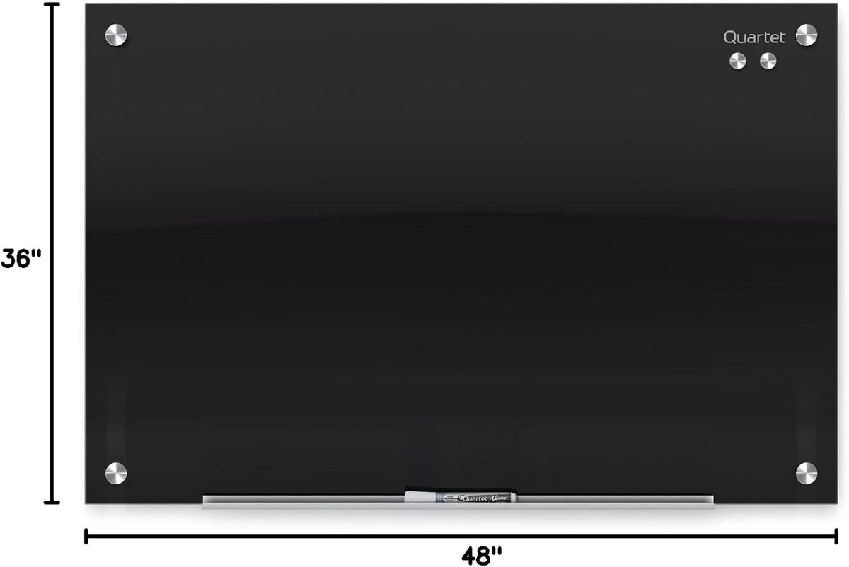 Quartet Magnetic Dry Erase Board, 48" x 36" Glass Whiteboard for Wa...