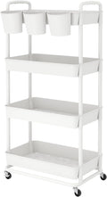 JIUYOTREE 4-Tier Plastic Rolling Storage Cart Utility Cart by JIUYOTREE