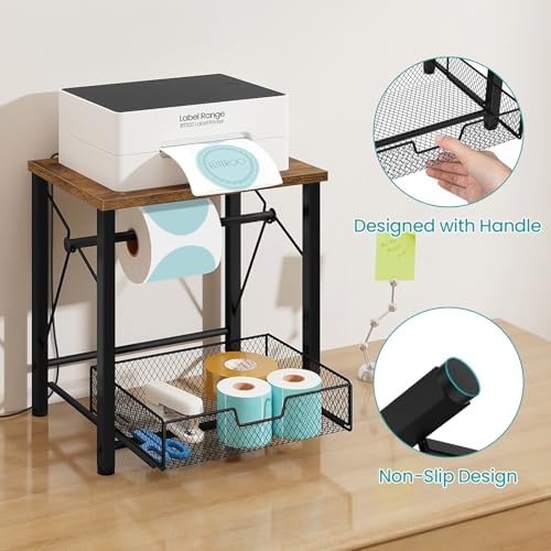 eliteroo label holder for rolls and fan-fold labels, side view