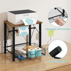 eliteroo label holder for rolls and fan-fold labels, side view