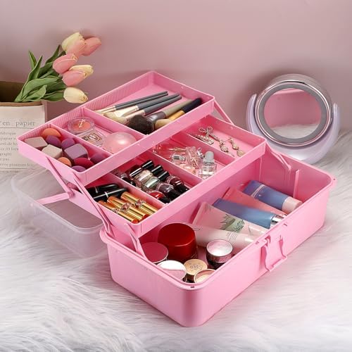 tackle box, 15-inch extra large art storage box on a desk or shelf