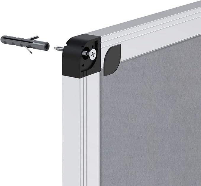 VIZ-PRO Notice Board Felt Gray, 36 X 24 Inches - Image 3