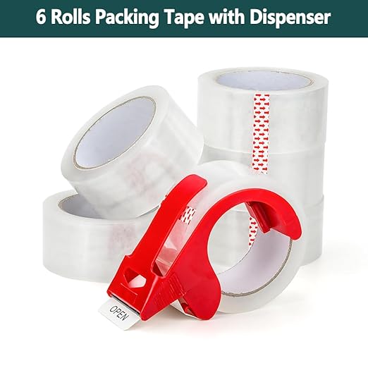 AUSTARK 6 Rolls Clear Packing Tape - Image 3