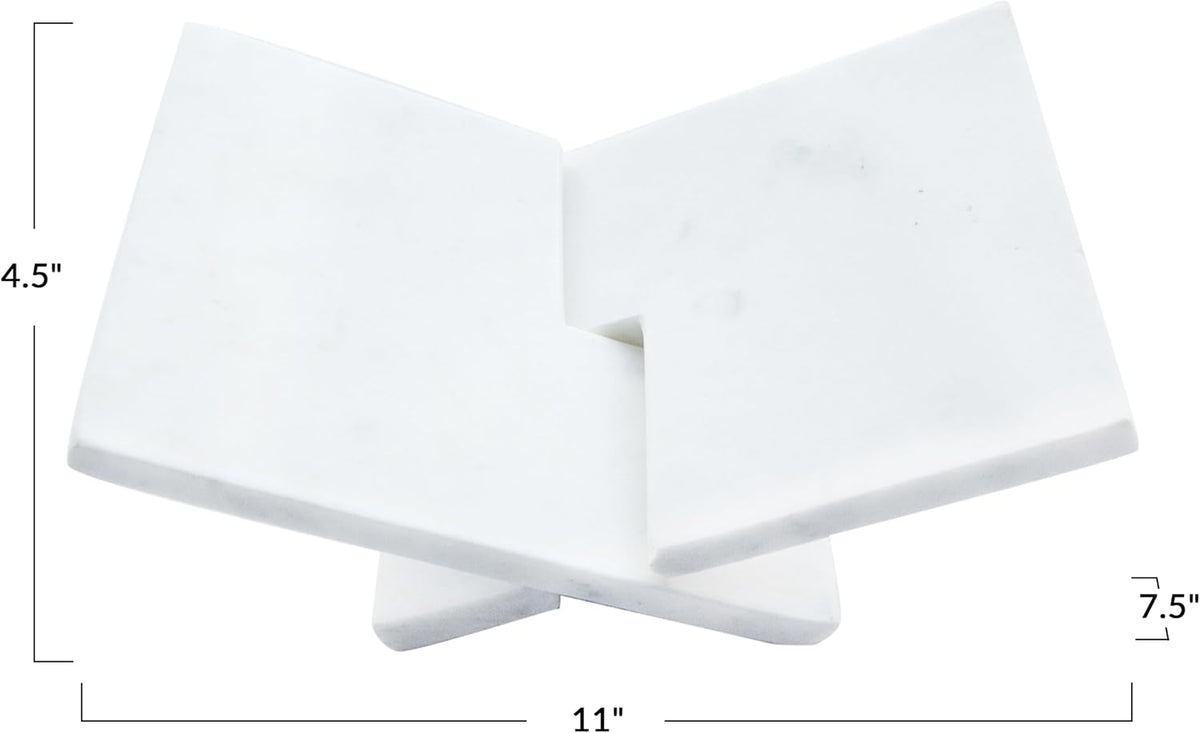 Bloomingville Decorative Marble Book Holder, White