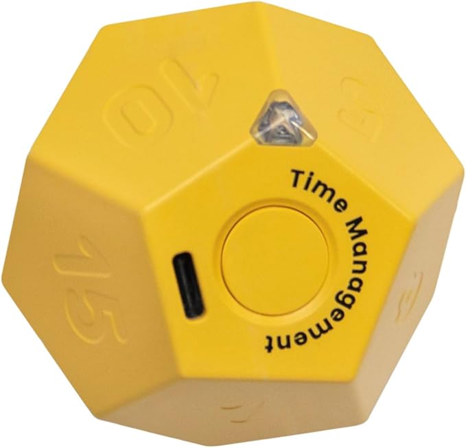 Mini 12 Sided Cube Timer, 11 Preset Times Pomodoro Timer by Unknown