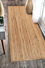 hausattire jute braided woven kitchen runner 2x6 feet on a desk or shelf