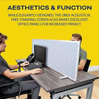 OBEX Acoustical Free Standing Privacy Screen, Cubicle Accessories Desk Privacy - Image 2