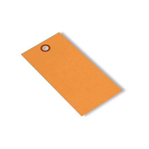SmartSign 4.75 x 2.375 inch “Orange” Blank Tyvek Shipping Tags - Image 5