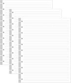 Letter Size Discbound Refill Paper, 11 Disc Paper Refill by Yaridar