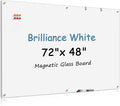 MaxGear Glass Whiteboard Tempered Magnetic Dry Erase Board 72 x 48 Inch Ultra by MaxGear