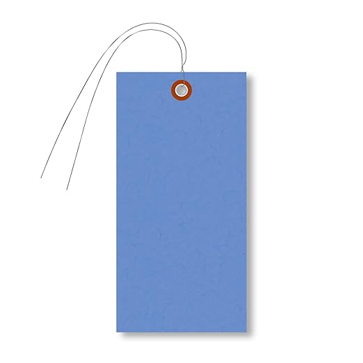 SmartSign 6.25 x 3.125 inch “Blue” Blank Tyvek Shipping Tags - Image 5