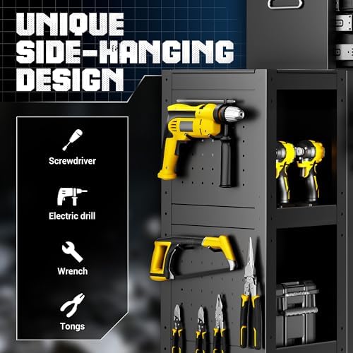8 drawer rolling tool chest, 3-in-1 assembled tool showing dimensions