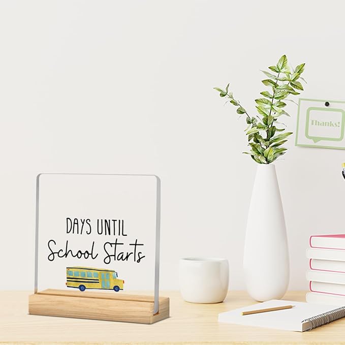 Funny Back to School Countdown Acrylic Sign, Funny Days Until Schools Starts - Image 5
