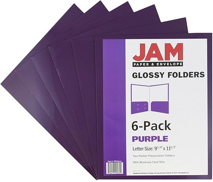 JAM PAPER Laminated Two Pocket Glossy School Folders - Image 6