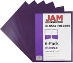 JAM PAPER Laminated Two Pocket Glossy School Folders - Image 6