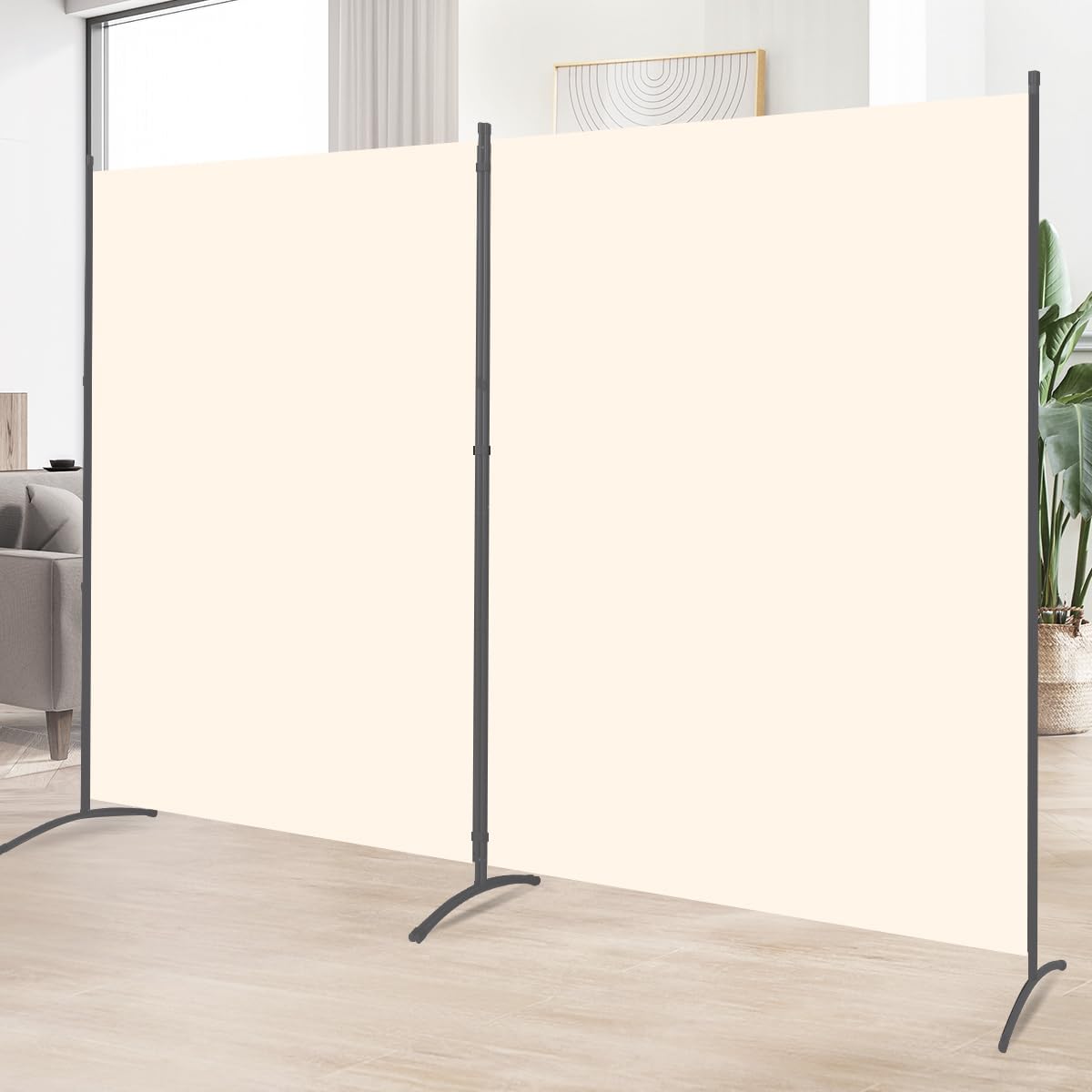 Room Divider 2 Panel Large Privacy Screens, Tall 6FT Partition Room Dividers