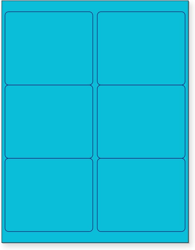 NextDayLabels - 8-1/2 x 11 Neon Color High Light Fluorescent Labels by NextDayLabels