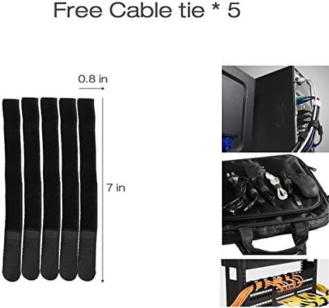 2-Pack 19 Inch 1U Cable Management Horizontal Cable Rack Mount Manager with m...