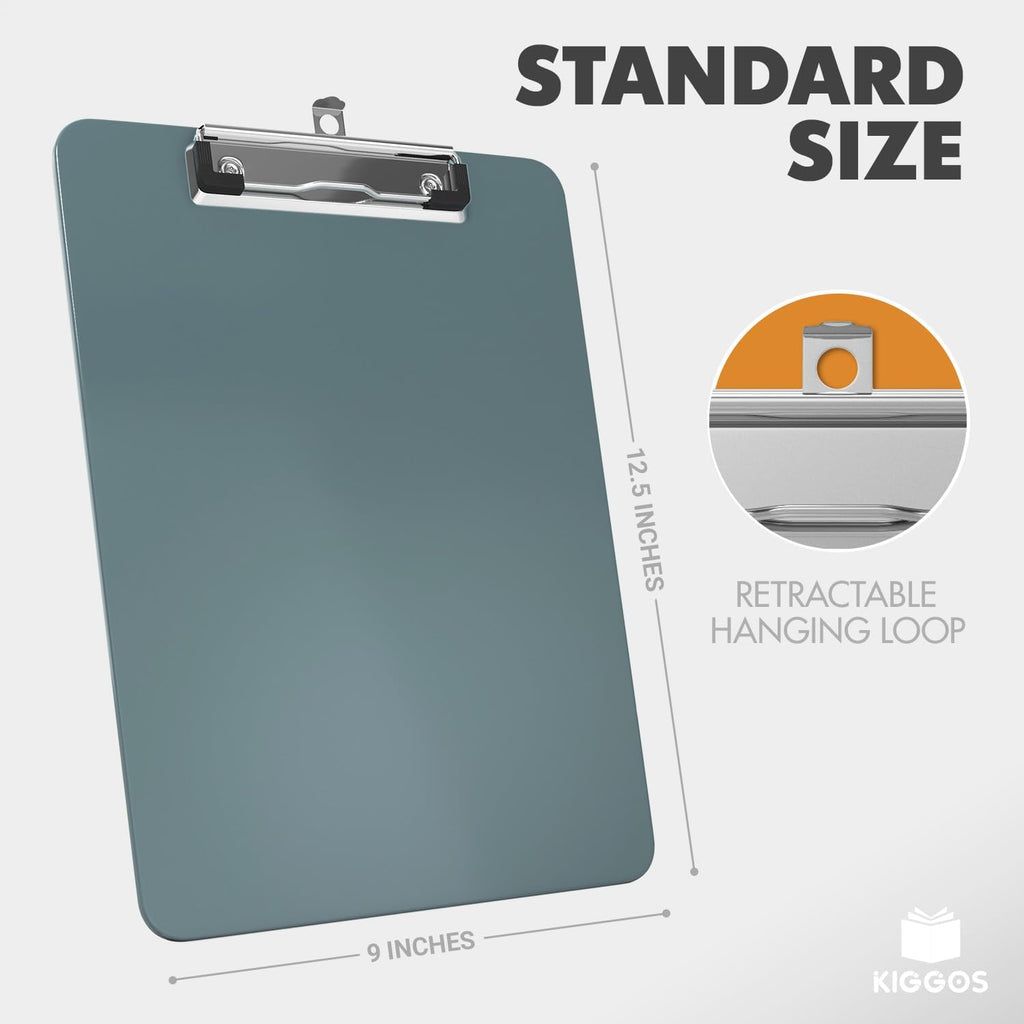 Kiggos 25 Pack Boho Color Clipboards Bulk Low Profile Lightweight & Durable Plastic Clipboard Set Holds 100 Sheets Classroom Office Teachers Students Kids & Home Organization Clip Boards
