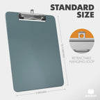 Kiggos 25 Pack Boho Color Clipboards Bulk Low Profile Lightweight & Durable Plastic Clipboard Set Holds 100 Sheets Classroom Office Teachers Students Kids & Home Organization Clip Boards